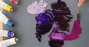 Mixing Deep Purple - Michael Harding Oil Colour with Vicki Norman