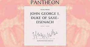 John George I, Duke of Saxe-Eisenach Biography - Duke of Saxe-Marksuhl