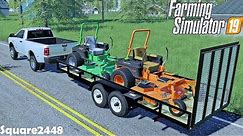 Mowing Lawns With Scag & Bobcat 72inch Mowers | New Ram Work Truck | Lawn Care | FS19