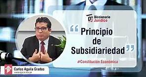 ¿Qué es el PRINCIPIO DE SUBSIDIARIEDAD? | Constitución Económica | Diccionario Jurídico # 86