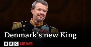 Denmark: Tens of thousands gather as new King is crowned | BBC News