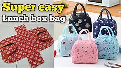 SUPER EASY- LUNCH BOX BAG / PICNIC BAG making at home / handbag / bag cutting and stitching / purse