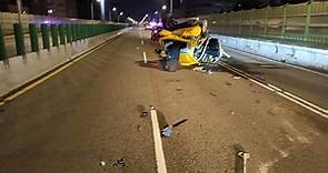 建國高架計程車遭追撞「車體全毀」 肇事駕駛酒測值高達1.62 - 社會