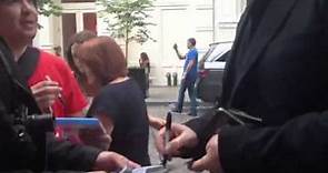 Alan Rickman + Rima Horton Arriving/Signing Autographs Outside the Apple Store SoHo (06/19/15)