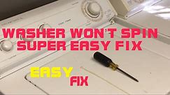 ✨ Washer Won't Spin or Drain -- DIY -- EASY FIX-- SAVE $$$ ✨