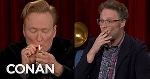 Conan Takes A Hit Of Seth Rogen’s Joint | CONAN on TBS