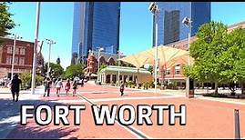 FORT WORTH 4K: DOWNTOWN FORT WORTH SUMMER WALKING TOUR - TEXAS