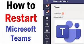 How to Restart Microsoft Teams | How to Exit Microsoft Teams | Teams Error We ran into a problem