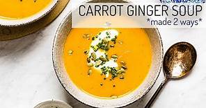 Carrot Ginger Soup Recipe - Best EVER carrot soup!