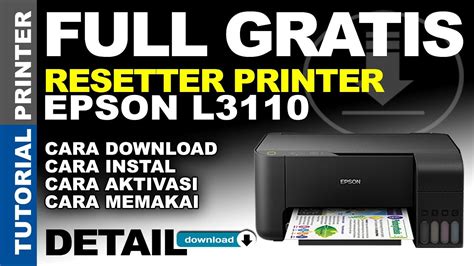 Download dan Instal Program Resetter Epson L3110