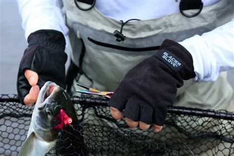 Check for damage regularly on cold weather fishing gloves