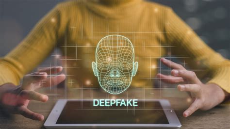 Conceptual illustration of AI and deepfake technology