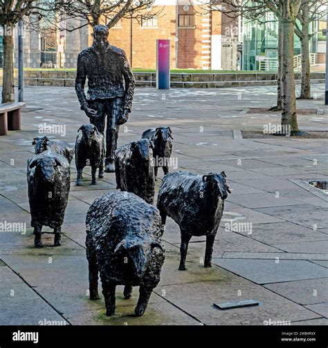 'Sheep On The Road' sculpture By Deborah Brown