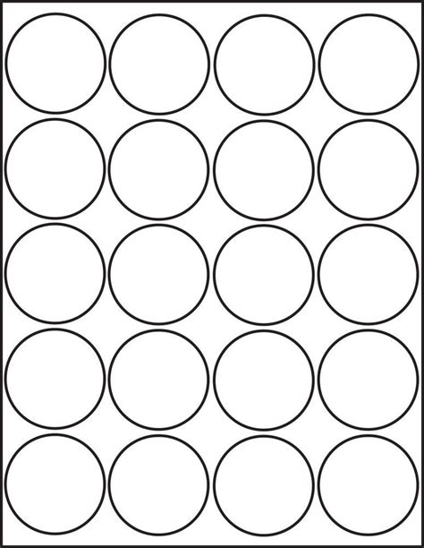 1 Inch Round Label Template