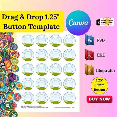 1.25 In Button Template