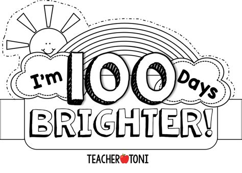 100 Days Brighter Printable