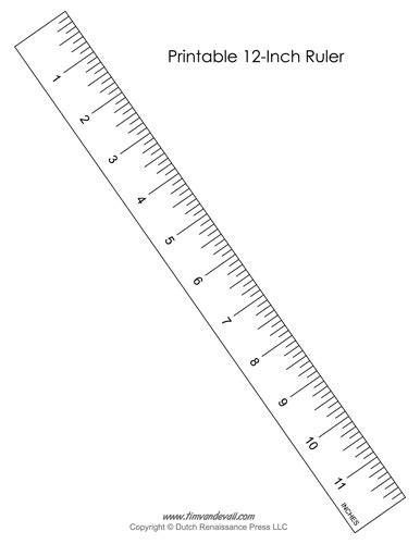 12 Inch Printable Ruler