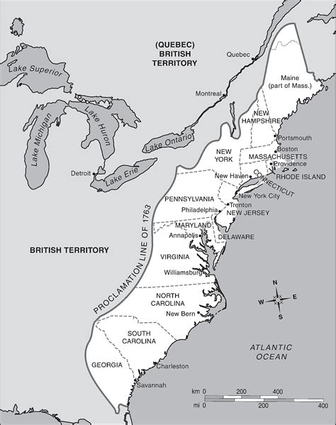 13 Original Colonies Printable Map