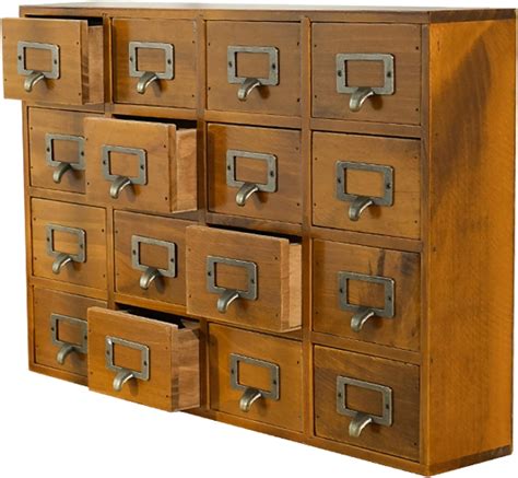 16 Drawer Card Catalog Cabinet
