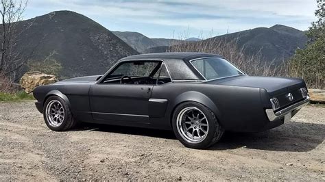 Close-up of the distinctive grille and headlights of a 1967 Ford Mustang