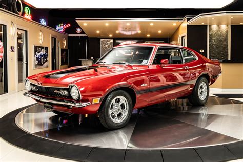 A classic 1970 Ford Maverick in pristine condition, showcasing its iconic design.