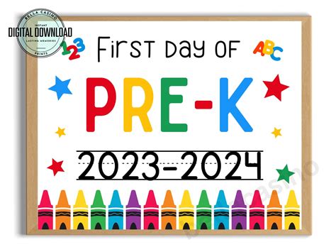 1st Day Of Prek Printable