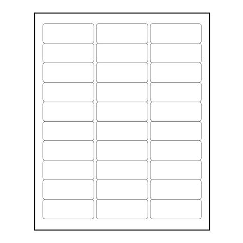 1x2 5/8 Label Template