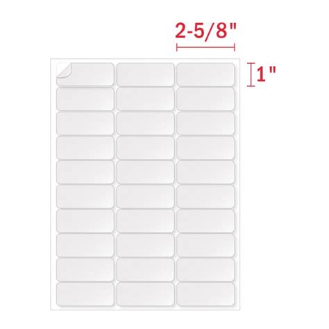 1x2 5 8 Address Label Template