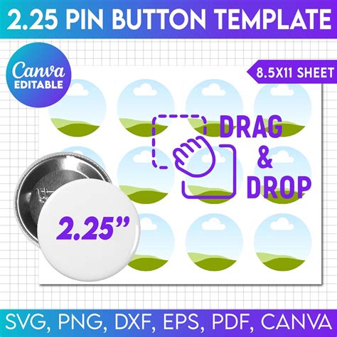 2 25 Inch Pin Template