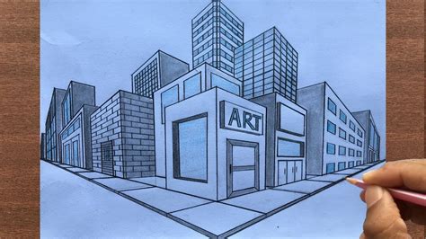 2 Point Perspective City Drawing