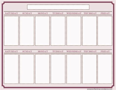 2 Week Planner Printable