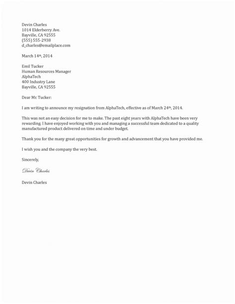 2 Weeks Notice Template Email