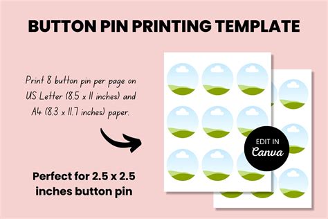 2.5 Inch Button Template