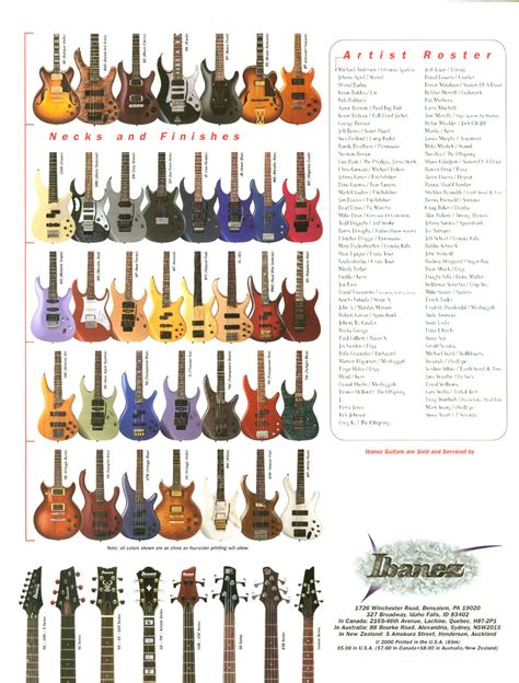 2000 Ibanez Catalog