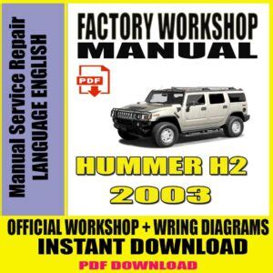 2003 Hummer H2 Parts Catalog