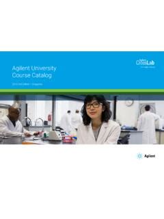 2018 Agilent University Course Catalog