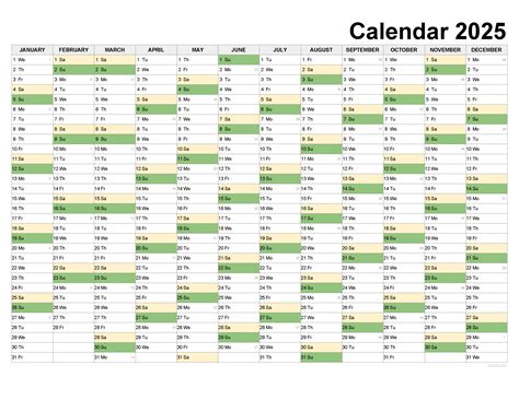 2025 Calendar Template
