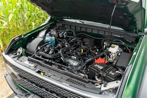 Engine bay of a Ford Bronco