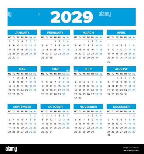 2029 Calendar-Year