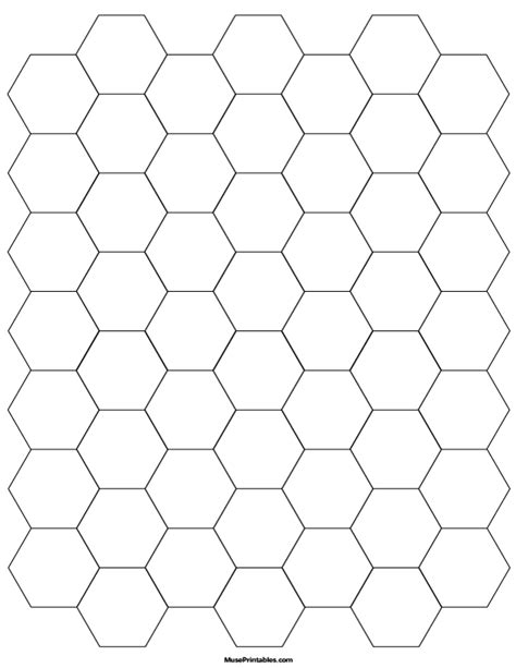 3 4 Hexagon Template Printable
