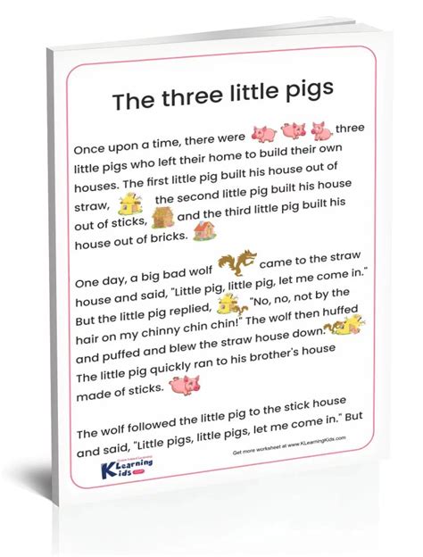 3 Little Pigs Story Printable