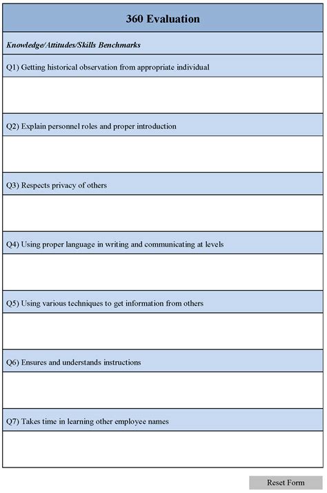 360 Performance Review Template