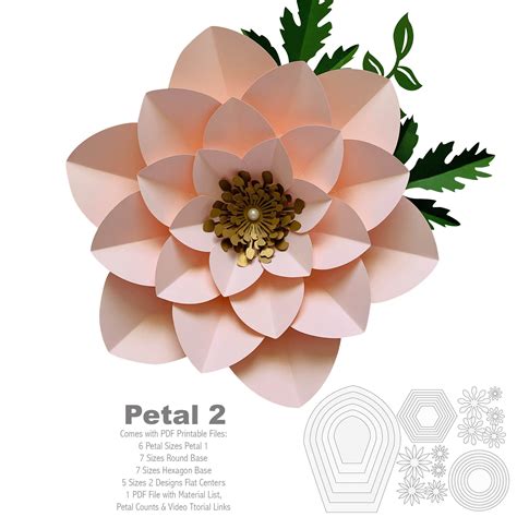 3d Paper Flowers Template