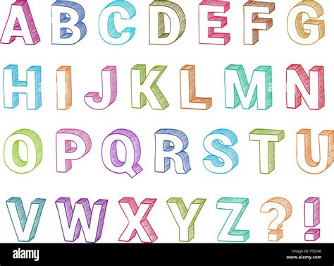 3d Alphabet Design Template