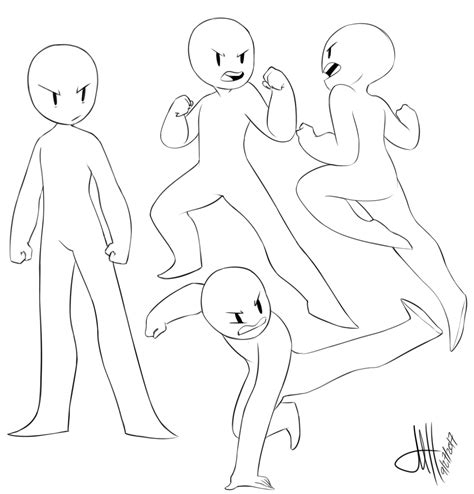 4 Person Drawing Template