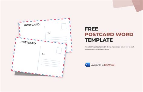 4 X 5 Post Card Template For Microsoft Word