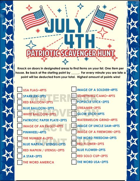 4th Of July Printable Games