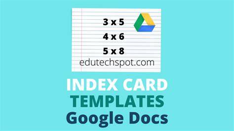 4x6 Index Card Template Google Docs