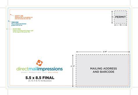 5 5 X8 5 Postcard Template