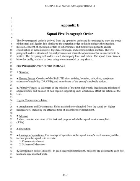 5 Paragraph Order Template